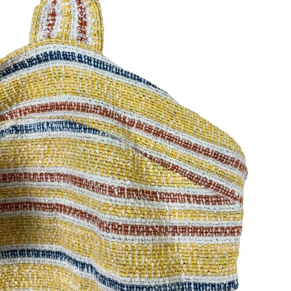 Madewell Texture & Thread Striped Tie Front Tank Size Large - Picture 4 of 14